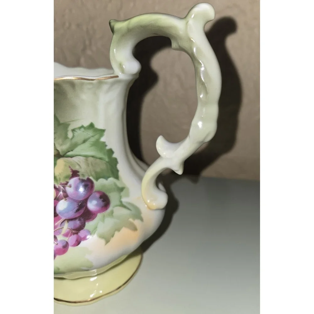 Zeh Scherzer & Co.  Bavaria‎ Pitcher Vintage Grape Motif Hand Painted